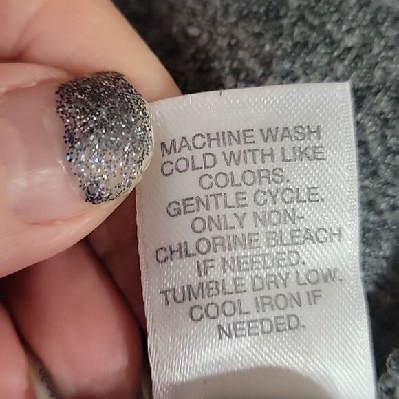 PURE JILL by J. JILL 100% Cotton Gray Long Sleeve Crew Neck A-Line Dress sz PXS - Picture 4 of 4